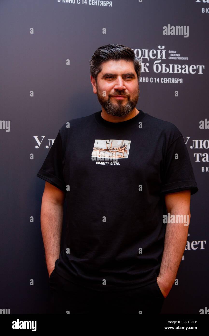 Moscow. Dubbing actor Karen Arutyunov at the premiere of the film `It